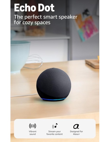 Echo Dot 5th Gen Smart Speaker, Charcoal | [Store Name]