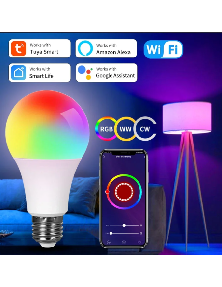 Tuya WiFi RGB E27 smart bulb