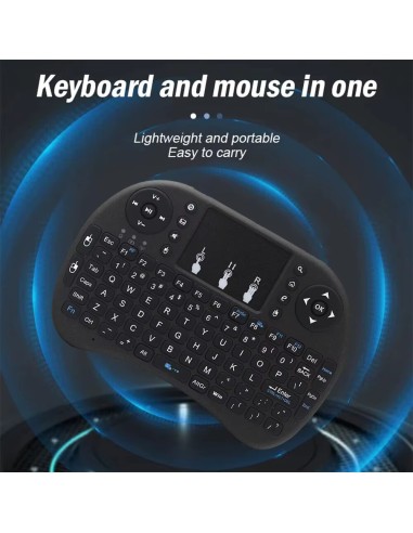MRSVI I8 2.4G Mini Wireless Keyboard Classic Black Air Mouse Remote Connection