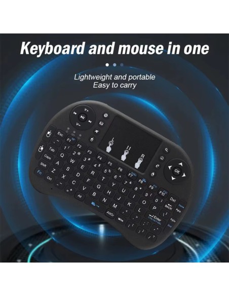 MRSVI I8 2.4G Mini Wireless Keyboard Classic Black Air Mouse Remote Connection