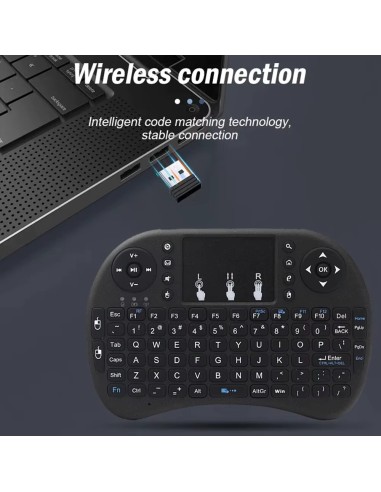 MRSVI I8 2.4G Mini Wireless Keyboard Classic Black Air Mouse Remote Control Touchpad for Android TV Box PC Smart TV
