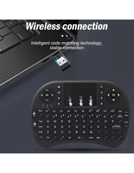 MRSVI I8 2.4G Mini Wireless Keyboard Classic Black Air Mouse Remote Control Touchpad for Android TV Box PC Smart TV