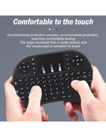 MRSVI I8 2.4G Mini Wireless Keyboard Classic Black Air Mouse Remote Connection