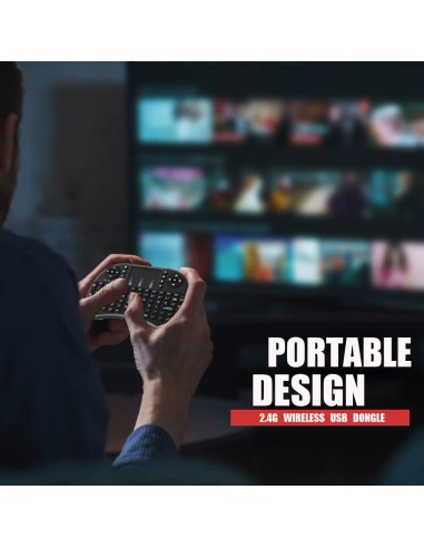 MRSVI I8 2.4G Mini Wireless Keyboard Classic Black Air Mouse Remote Connection