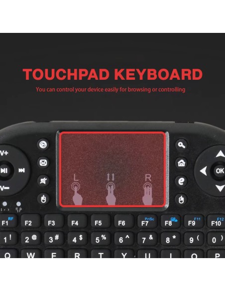 MRSVI I8 2.4G Mini Wireless Keyboard Classic Black Air Mouse Remote Control Touchpad for Android TV Box PC Smart TV