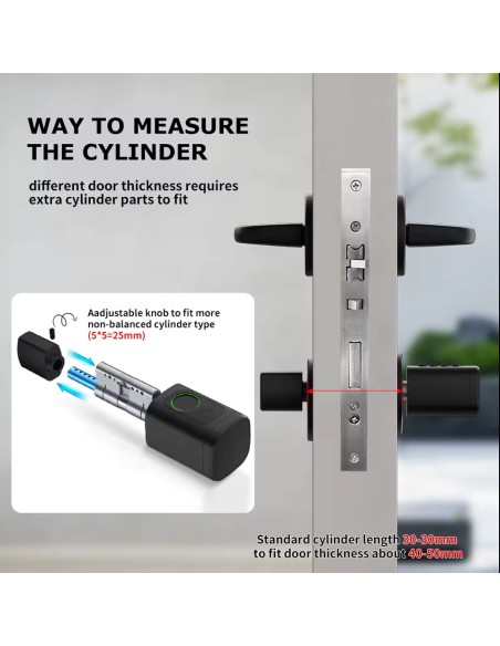 European Standard Lock Cylinder Tuya or Ttlock Fingerprint and Passwor