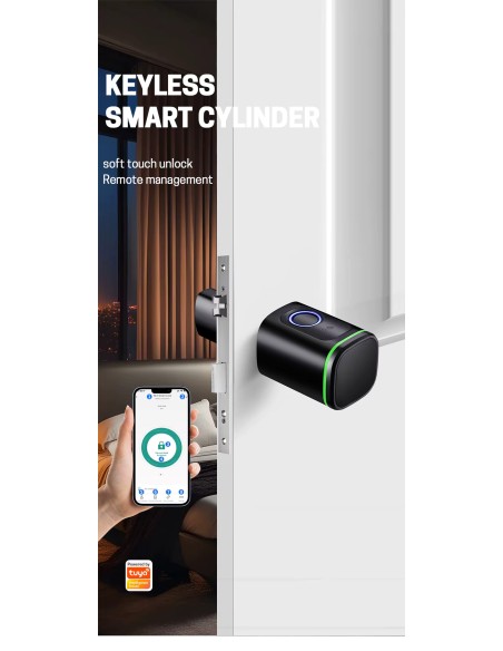 European Standard Lock Cylinder Tuya or Ttlock Fingerprint and Passwor