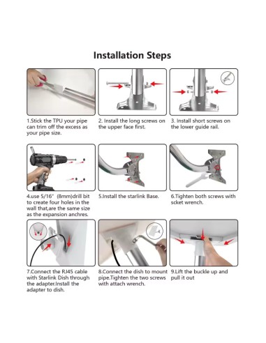 Starlink Gen 3 Long Wall Mount Bracket