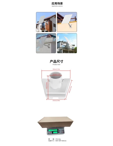 For Starlink Gen 3 Long Wall Installed Connecting Rod Mount Roof Adapt