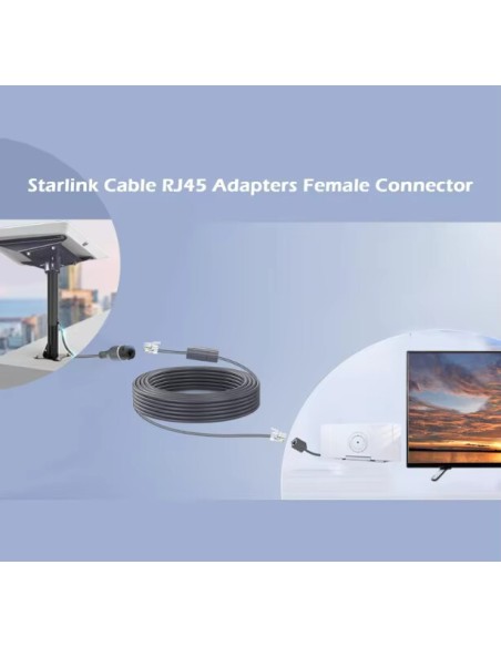 Gen3 RJ45 Starlink Cable Extension RJ45 Female Connectors Designed for