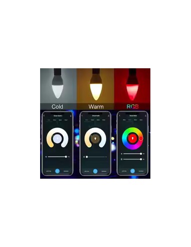 Led Bulb Candle Smart Lamp E14 TUYA Bluetooth Dimmable RGB Light 220V