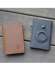 Premium Genuine Leather Wallet with Pop up Card Holder and Slot for Ai