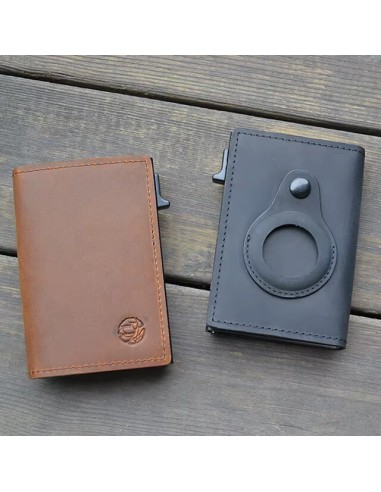 Premium Genuine Leather Wallet with Pop up Card Holder and Slot for Ai