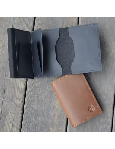 Premium Genuine Leather Wallet with Pop up Card Holder and Slot for Ai
