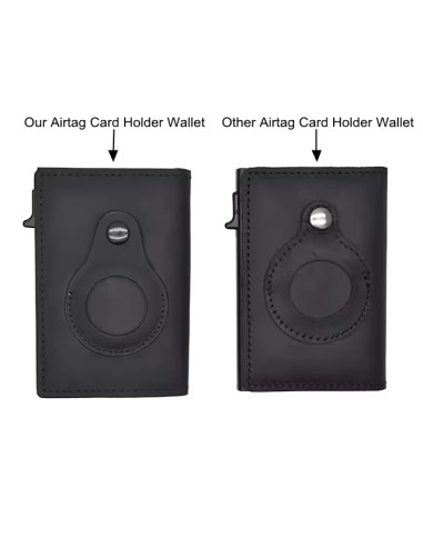 Premium Genuine Leather Wallet with Pop up Card Holder and Slot for Ai