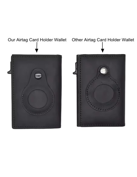 Premium Genuine Leather Wallet with Pop up Card Holder and Slot for Ai