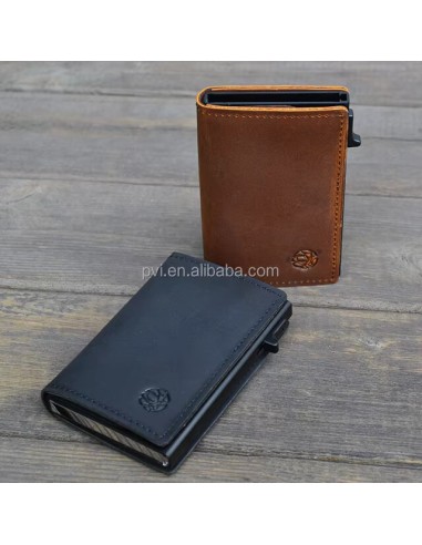 Premium Genuine Leather Wallet with Pop up Card Holder and Slot for Ai
