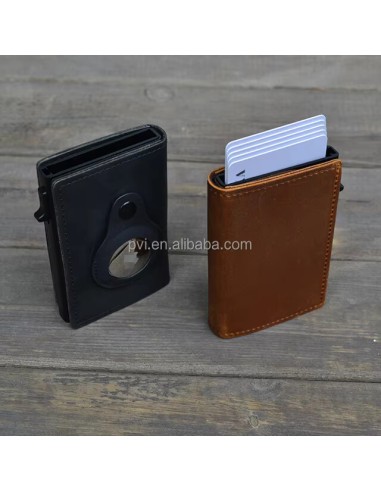 Premium Genuine Leather Wallet with Pop up Card Holder and Slot for Ai