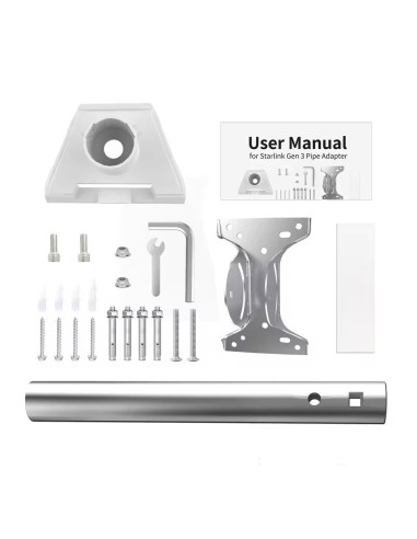 Stainless Steel Starlink Gen 3 Outdoor Bracket Adapter for Pipe