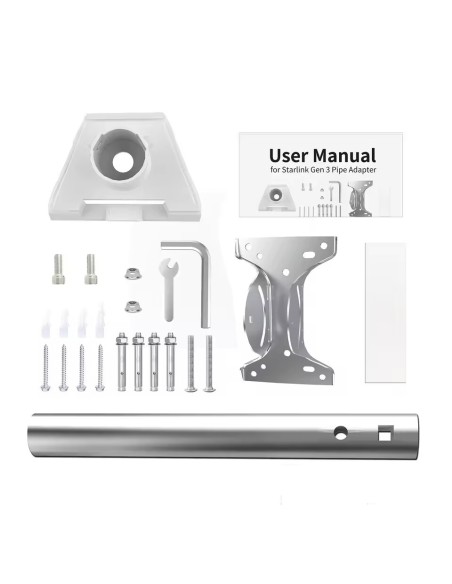 Stainless Steel Starlink Gen 3 Outdoor Bracket Adapter for Pipe