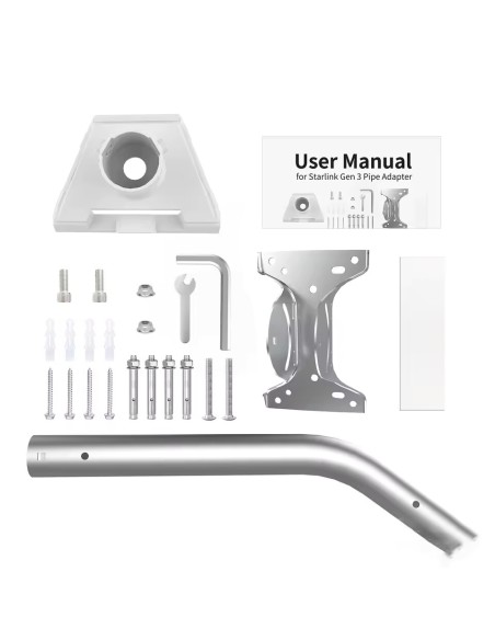 Stainless Steel Starlink Gen 3 Outdoor Bracket Adapter for Pipe