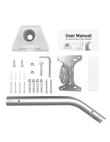 Stainless Steel Starlink Gen 3 Outdoor Bracket Adapter for Pipe