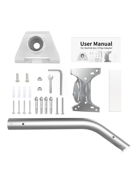 Stainless Steel Starlink Gen 3 Outdoor Bracket Adapter for Pipe