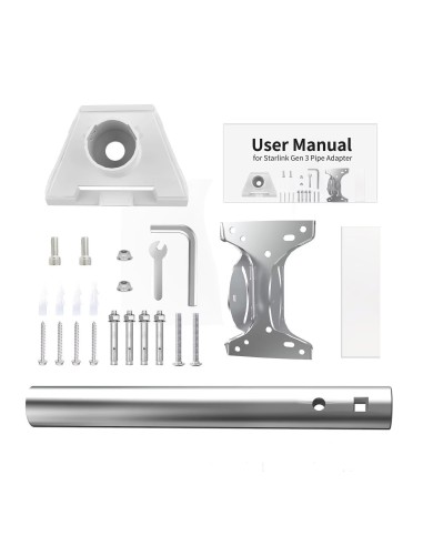 Stainless Steel Starlink Gen 3 Outdoor Bracket Adapter for Pipe