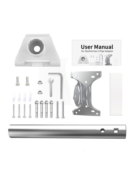 Stainless Steel Starlink Gen 3 Outdoor Bracket Adapter for Pipe