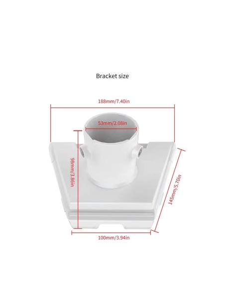 Stainless Steel Starlink Gen 3 Outdoor Bracket Adapter for Pipe