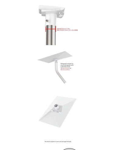 Stainless Steel Starlink Gen 3 Outdoor Bracket Adapter for Pipe
