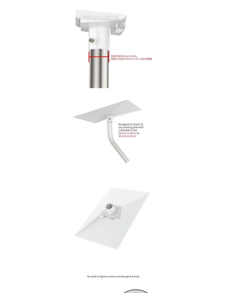 Stainless Steel Starlink Gen 3 Outdoor Bracket Adapter for Pipe