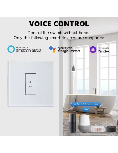 Tuya Smart WiFi 40A High Power Switch for Water Heater Boiler Air Cond